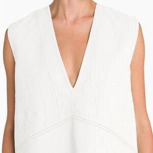 Jil Sander White V-Neck Top